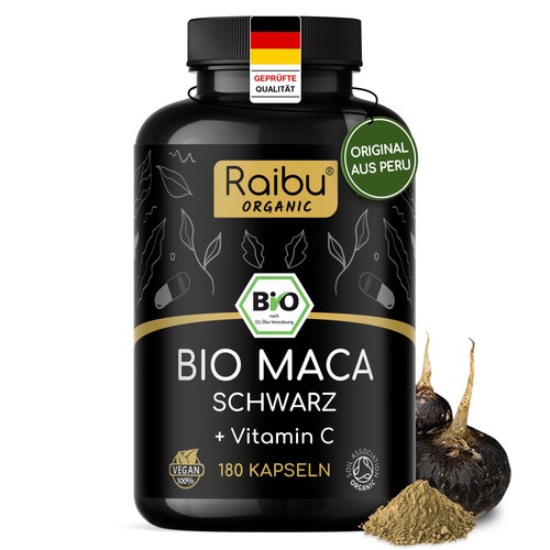 Bio maca kapseln - kapseln, (schwarz)