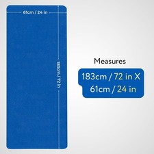 Yogamatte 183x61cm mit Linien – rutschfest, dick, mit Zubehör