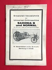 Ersatzteil Verzeichnis Universal Drillmaschine Saxonia B und Normal 1935( F18187