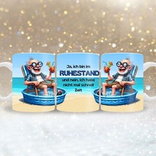 Tasse mit lustigem rentner - tasse,