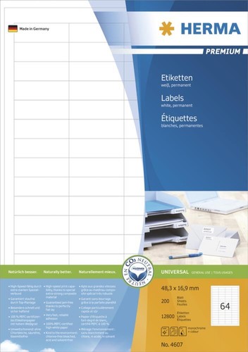 Etiketten premium weiß - a4,,