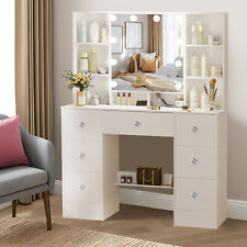 Weiß Schminktisch mit 10 LED