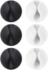 Networx Kabelorganizer 6er Set Maxi groß Kabelhalter selbstklebend schwarz weiß