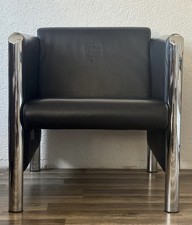 Wilkhahn Porsche Design Sessel Leder Schwarz Original Made in Germany