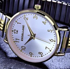 Excellanc Damen Armband Frauen Uhr Edelstahl Zug Flex Band Silber Gold Farben