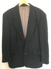 Hugo Boss Sakko Gr. 48 Schurwolle Schwarz/Grau-Muster