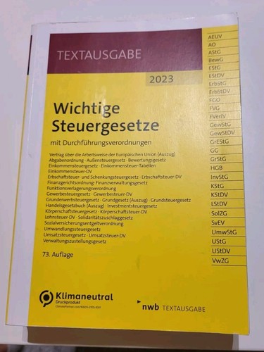 Wichtige steuergesetze 2023 - wichtige,