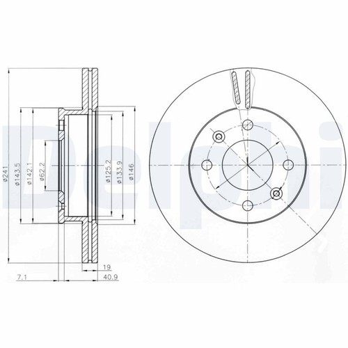 Bremsscheibe delphi bg4009 - 2x,