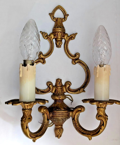 Barock wandlampe flammig - barock,