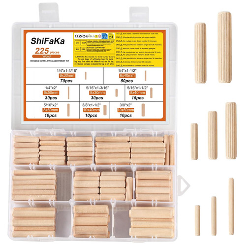 225 stück holzdübel set - stück,