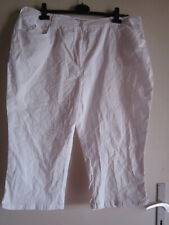 Caprihose, Sommerhose, Damenbermuda ,  Freizeithose,  Schwesternhose, weiss 