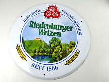 Email Schild Emaille Bier Riedenburger Weizen Werbeschild Metall 50cm Mä-65