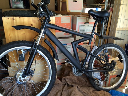 Mountain bike mattschwarz - mountain,