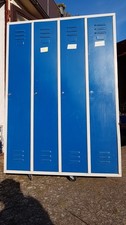 GROSSER METALL SPIND SCHRANK 4er Garderobe Umkleide Firma Personalraum Spint