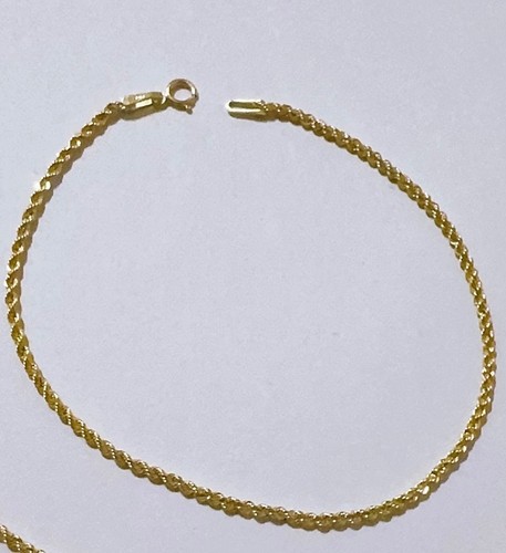 18k yellow gold rope bracelet - 18k,