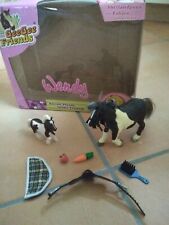 Wendy GeeGee Friends Shetlandpony und Fohlen Schwarze-braun #27006