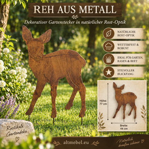 Bambi metall edelrost cm - metall,