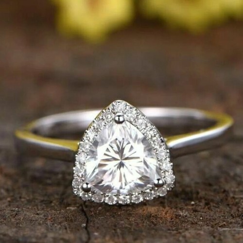 Trillion diamant halo - kt,