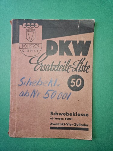 Dkw ersatzteile liste 50 - ersatzteile, nr.