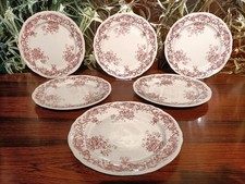 VILLEROY & BOCH Germany VALERIA Rot -  6 schöne Speiseteller Ø 23,5cm