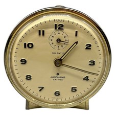 Junghans Silentic Trivox Wecker mechanisch Golden Tischuhr 1960er Jahre Vintage
