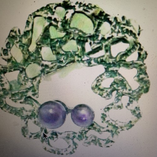 Antike brosche handarbeit - brosche,