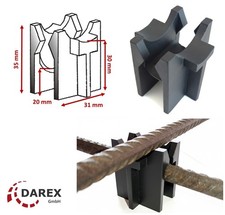 100 PROFI Bewehrung Abstandhalter, Distanzhalter, Stahlbewehrung , Betonstahl