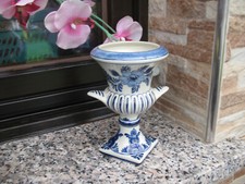 *1 Pokal / Vase * 702 Original Delfts blauw RAAM handgemalt * Blumen