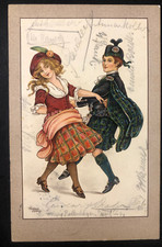 - AK - Künstlerkarte Florence HARDY - SCHOTTENROCK - Highland Dancer - gel. 1911