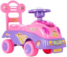 MalPlay Kinder Rutschauto Rutscherfahrzeug rosa Baby 17 Melodien Mädchen