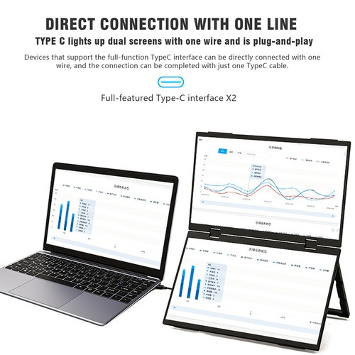 Klappbarer dual screen monitor - screen,