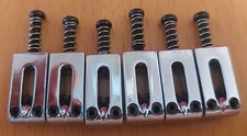 6 Saitenreiter/Brückchen für Tremolo mit  Verstell-Schrauben und -Federn