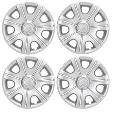 4x Radzierblende Radkappe 14 Zoll für SKODA FABIA 2 3 ROOMSTER SILBER 5J0071455