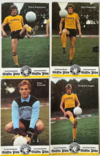 4 Autogrammkarten Vintage Borussia Dortmund 1976 unsigniert BVB Samson Stifts
