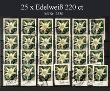 25 x Blumen Edelweiß 220 ct Deutschland BRD gestempelt