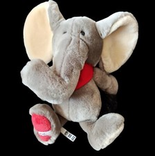 Sigikid Elefant grau rote Pfote Fußsohle ca 30 cm Plüschtier Stofftier Schlenker