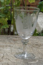 Großes Biedermeier Glas