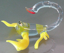 Glas Figur Krebs Scampi Krabbe  Garnele Hummer Meerestier Küche Deko Handarbeit