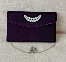 Kleine Damentasche Clutch aus Samt mit Strass