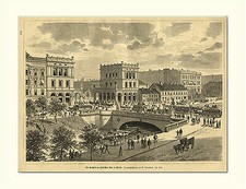 BERLIN DEUTSCHES REICH HALLESCHES TOR HOLZSTICH M93****