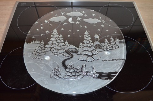 Tortenplatte glas mit - cm.,