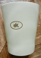 Blumenübertopf - Pflanzenübertopf aus Porzellan - creme - ca. 15,5 cm hoch