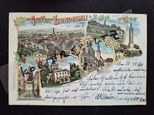 c0729 Litho Gruss a. LANDESHUT b. Waldenburg Schlesien  1901