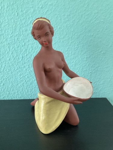 Keramik figur mädchen mit - keramik,
