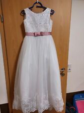 Kommunion Konfirmation Kleid weiss 140-146 wie neu (1 Mal getragen)