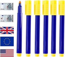 5 x Money Checker Stifte gefälscht gefälscht geschmiedet Banknotentester Marker Detektor