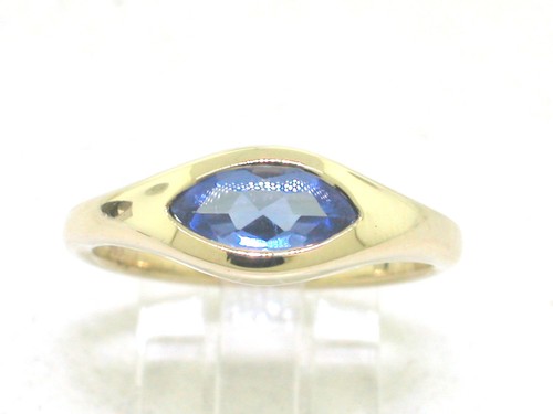 Tansanit brillant ring 585 - tansanit,