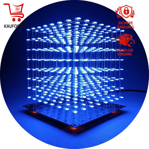 Led cube bausatz 8x8x8 - led,