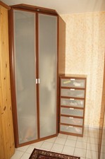 Komode Ikea Hopen, Dunkelbraun, 6 Milchglasschubladen,