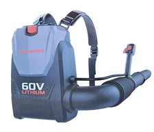 Powerworks Rucksacklaubbläser  PD60BPB Bläser Laubbläser Mit Akku Und Ladegerät 